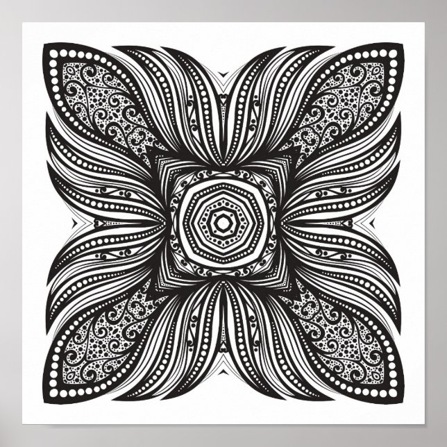 Beautiful Decor Square Doodle 2 (Front)