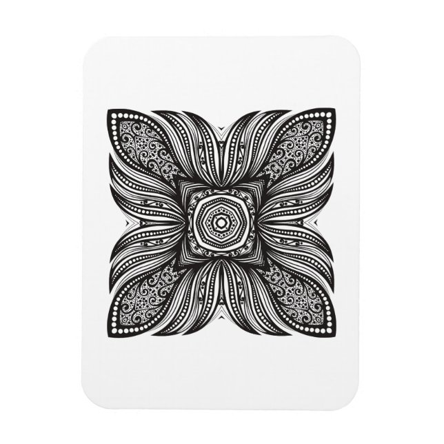 Beautiful Decor Square Doodle Magnet (Vertical)