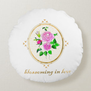 beautiful decorative pillow, hand painted round cushion