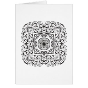 Beautiful Decorative Square Doodle