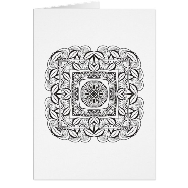 Beautiful Decorative  Square Doodle (Front)