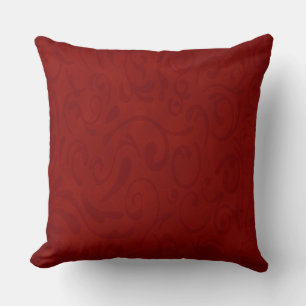 Beautiful Deep Red Flowers and Vines Pattern Cushion