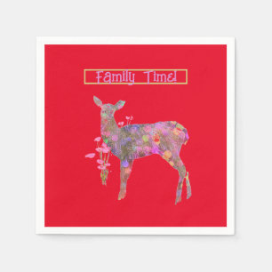Beautiful Deer Christmas Napkin