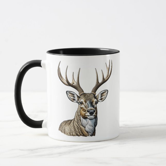 Beautiful Deer with Antlers Mug (Left)