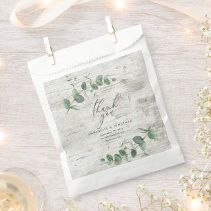 Beautiful delicate eucalyptus foliage wedding  fav favour bag