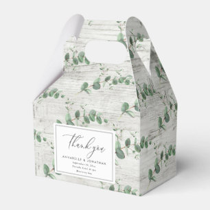 Beautiful delicate eucalyptus foliage wedding  favour box