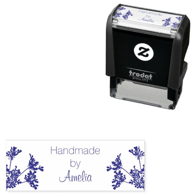 Beautiful Delicate Flower Handmade by Self-inking Stamp (In Situ)