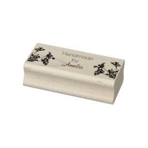 Beautiful Delicate Flower Handmade Wood Art Stamp