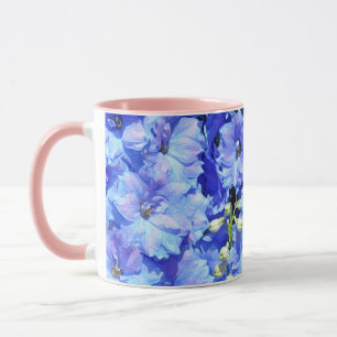 Beautiful delpinium flowers mug