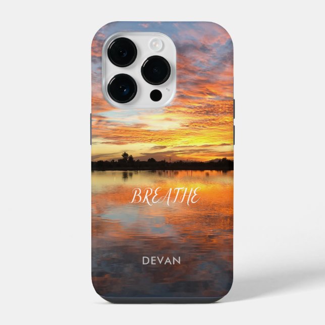 Beautiful Desert Lakeside Sunset Reflection Case-M iPhone Case (Back)