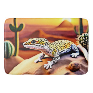 Beautiful Desert leopard Gecko Design Bath Mat