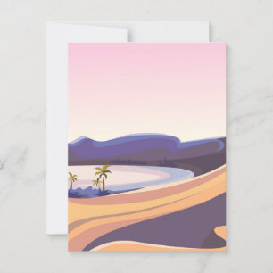 Beautiful desert oasis postcard
