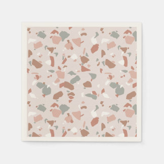 Beautiful desert tones terrazzo pattern napkin