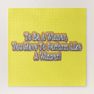 Beautiful Design About "To Be A Winner" Quote! T-S Jigsaw Puzzle