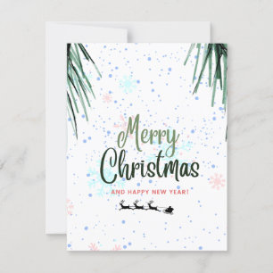 beautiful design happy new year and christmas  RSVP card