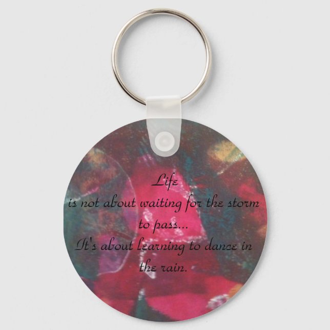 Beautiful design, inspirational quote keychain (Front)