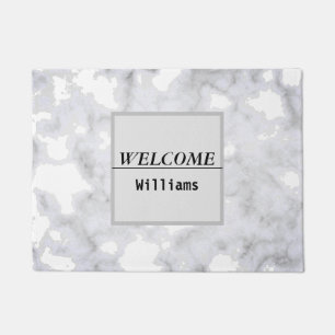 Beautiful design of white marble doormat