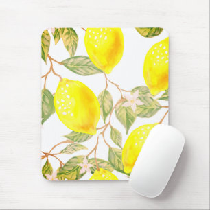 Beautiful design watercolor lemon mouse pad
