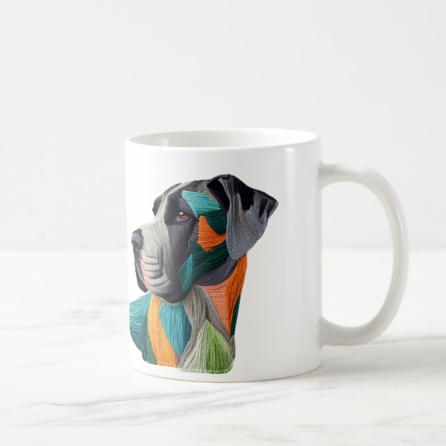 Beautiful detailed unique style Great Dane mug (Right)