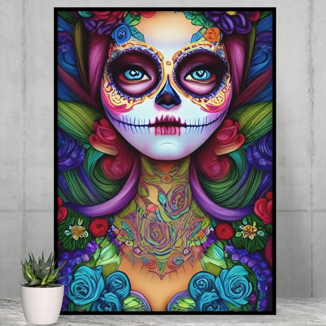 Beautiful Día de los Muertos Woman Poster (Creator Uploaded)