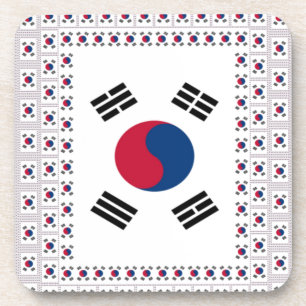 Beautiful Diagonal Korean Flag: An Infinite Art Coaster