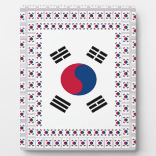 Beautiful Diagonal Korean Flag: An Infinite Art Plaque