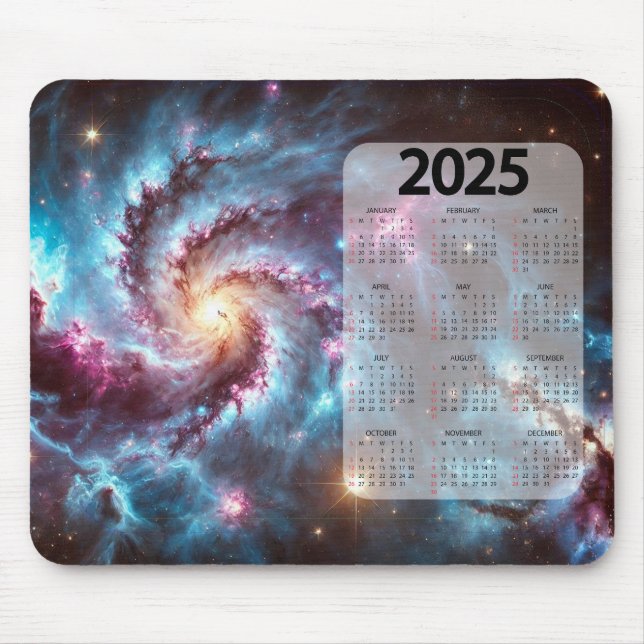 Beautiful Digital Image of the Cosmo 2025 Calendar Mouse Pad (Front)