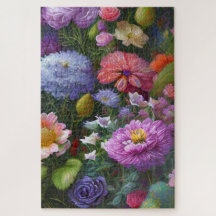 Beautiful Digital Painting Colourful Mixed Flowers
