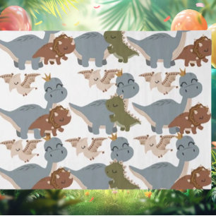 Beautiful Dinosaurs Boho Tissue Paper