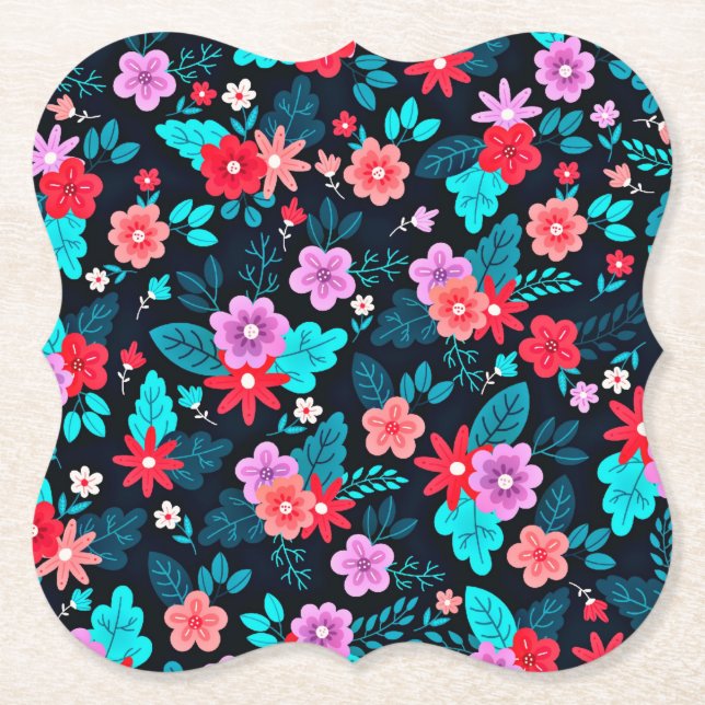 Beautiful Ditsy Floral Background-56676 Paper Coaster (Front)