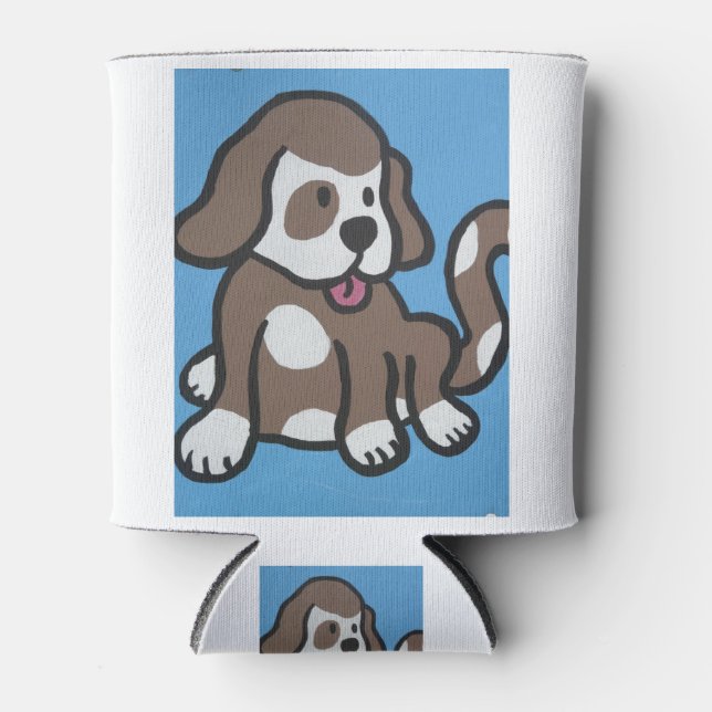 Beautiful Dog 3 Can Cooler (Front)