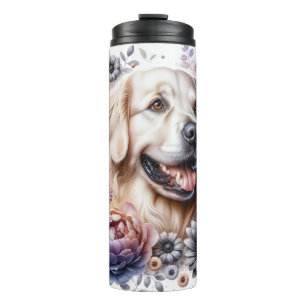 Beautiful Dog Breeds/Golden Retriever Dog Thermal Tumbler