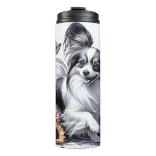 Beautiful Dog Breeds/ Miniature Papillon Dog Thermal Tumbler