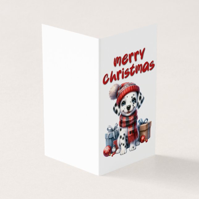 Beautiful Dog Christmas Card (Outside)