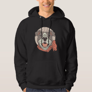 Beautiful Dog Deisgn Cute Happy Pitbull Hoodie