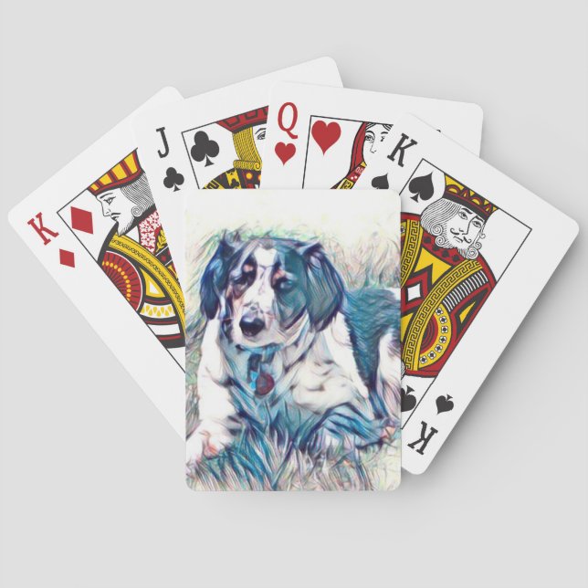 Beautiful dog playing cards (Back)