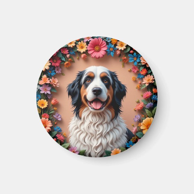 Beautiful Dog Portrait Magnet (Front)