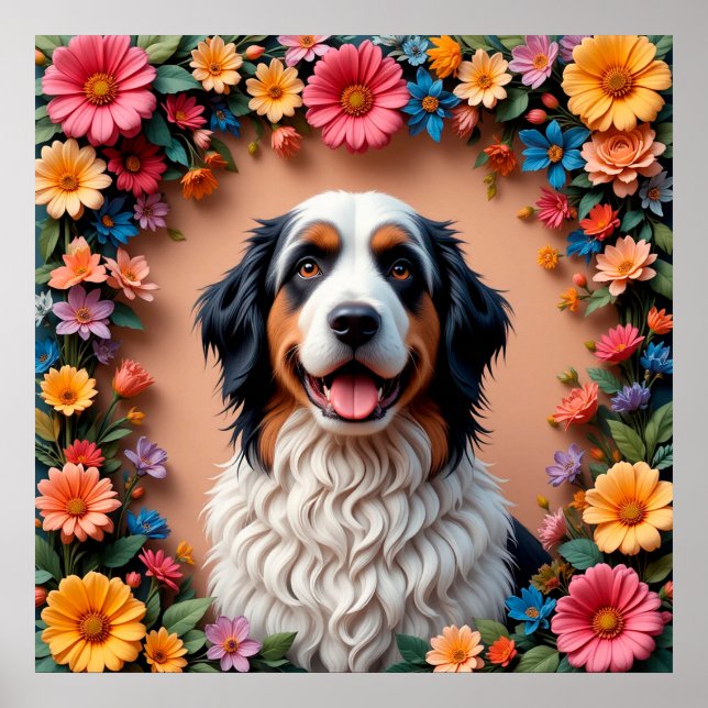 Beautiful Dog Portrait Poster (Front)