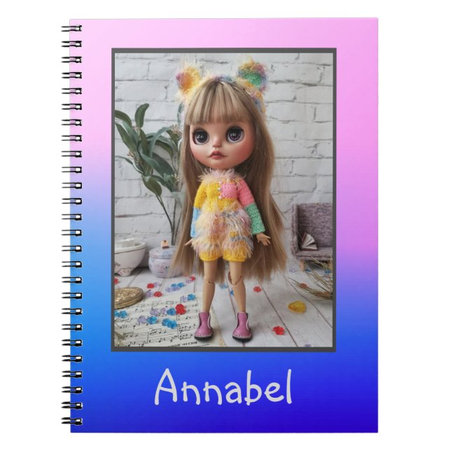 Beautiful doll Blythe big eyes fashion stylish fun Notebook (Front)