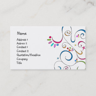 Beautiful doodle design business card