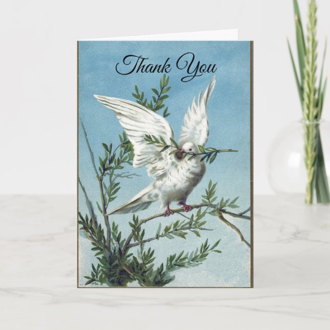 Beautiful Dove Holiday Thank-You Card (Front)