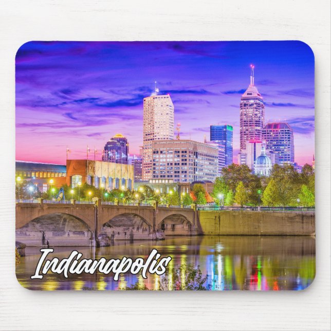 Beautiful Downtown Indianapolis, Indiana, USA Mouse Pad (Front)
