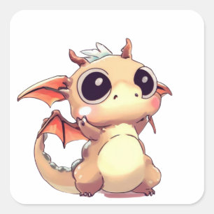 Beautiful dragon, beautiful eyes square sticker