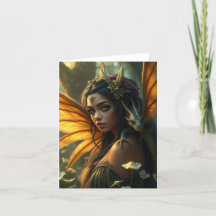 Beautiful Dragon Fairy Portrait Card
