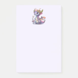 Beautiful Dragon with Elegant Crown Post-it Notes