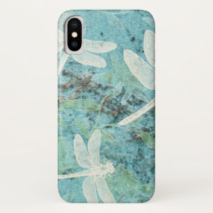 Beautiful Dragonflies Cream Art iPhone X Case