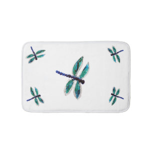 Beautiful Dragonfly Art Bath Mat