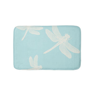 Beautiful Dragonfly Blue Pattern Bath Mat