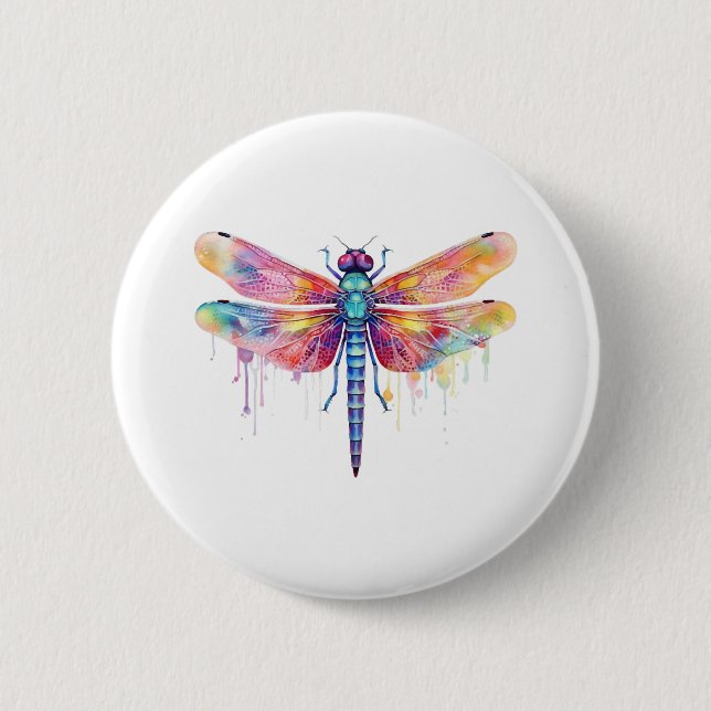 Beautiful Dragonfly Kiss Heaven Insect Lover  6 Cm Round Badge (Front)