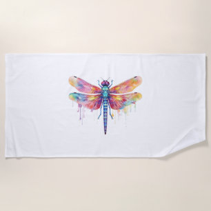 Beautiful Dragonfly Kiss Heaven Insect Lover Beach Towel